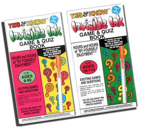 "Yes & Know" Invisible Ink Game & Quiz Books