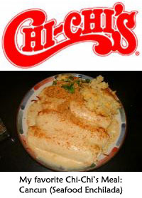 Chi-Chi's- my favorite meal: "Cancun" Seafood Enchilada