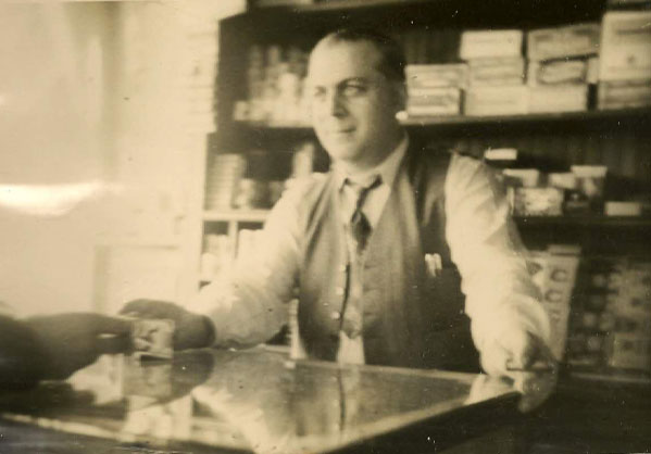 Granddaddy in the early days of his luncheonette/tavern on Warren Street
