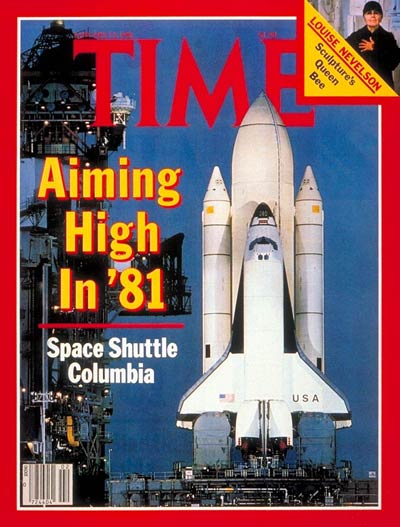 Space Shuttle Columbia on the cover of "Time"