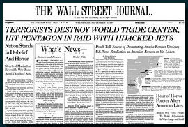 The Wall Street Journal front page from September 12, 2001