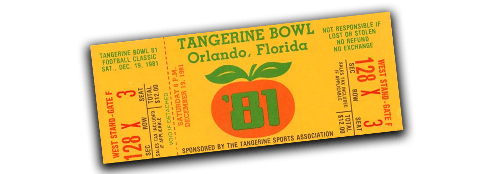 Tangerine Bowl ticket
