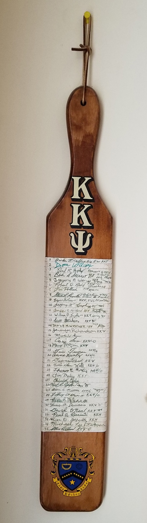 My Kappa Kappa Spi paddle