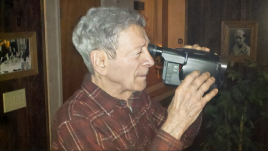 Dad taking movies