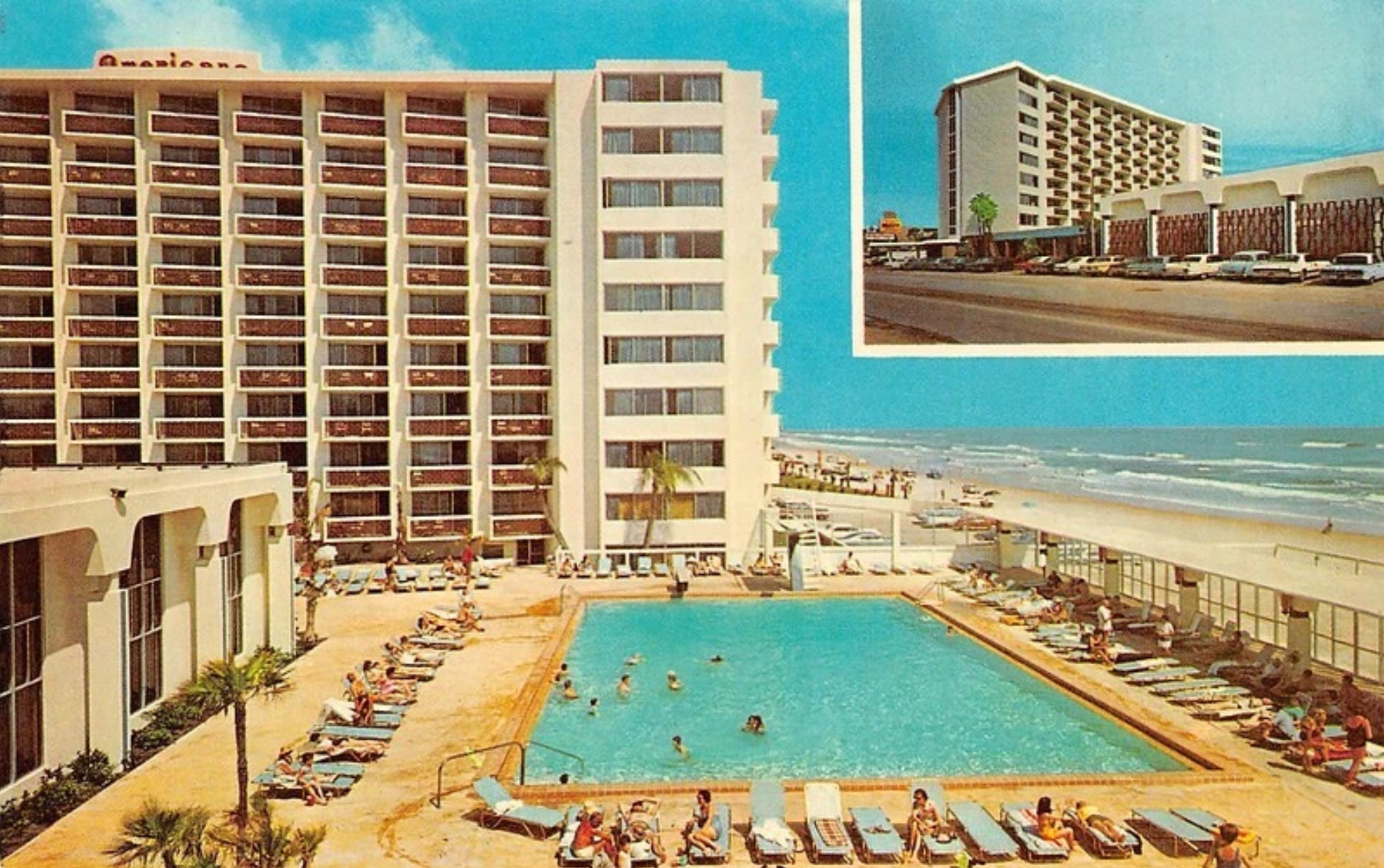 Americano Beach Lodge postcard